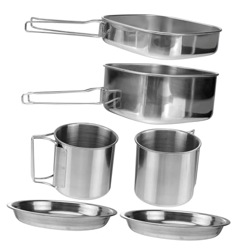 IMIKEYA Aus Picknick aktivitäten Topf Bratpfanne Teller Tassen Klappbaren Griffen Einfachen Transport Platzsparendes Verstauen