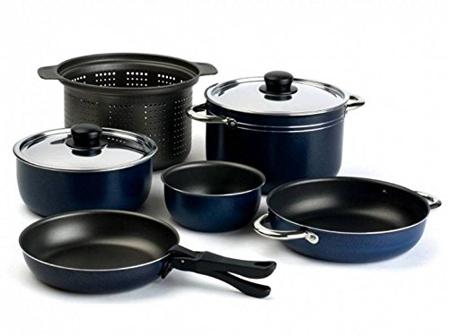 Camping Kochset, 9-teilig Blau blau
